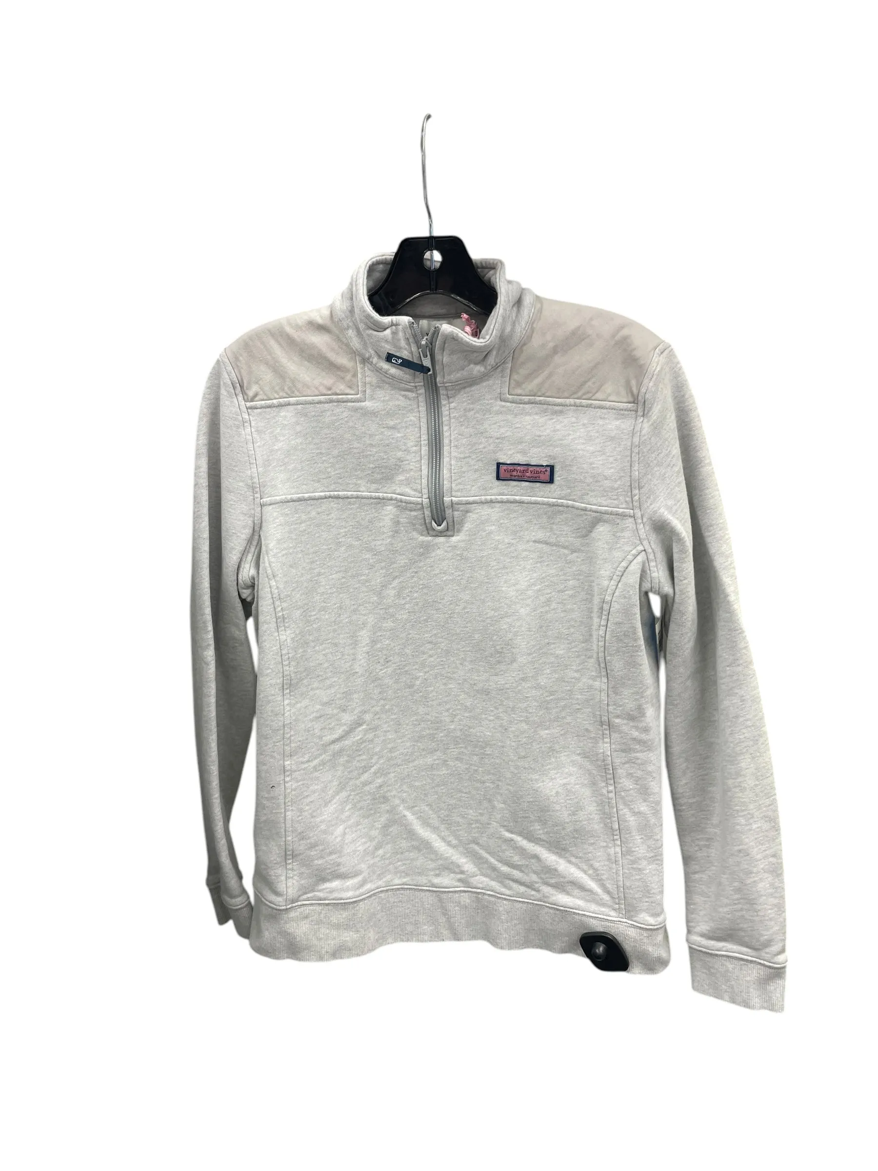 Sweatshirt Collar By Vineyard Vines In Grey, Size: M