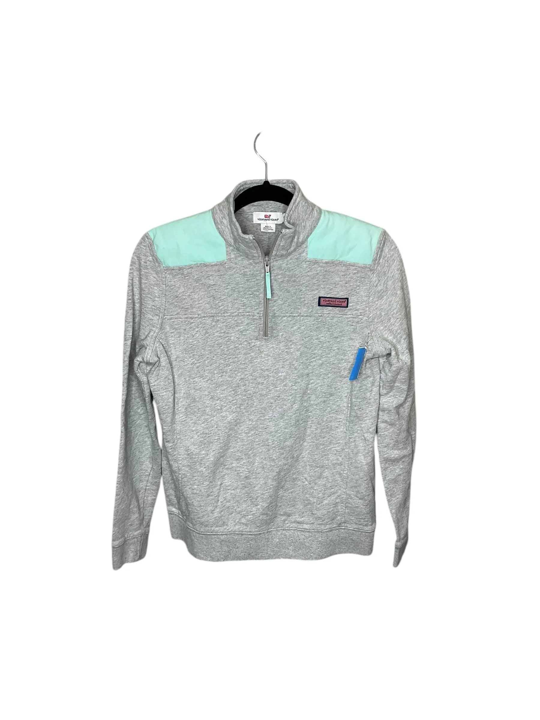 Sweatshirt Collar By Vineyard Vines In Grey, Size: S