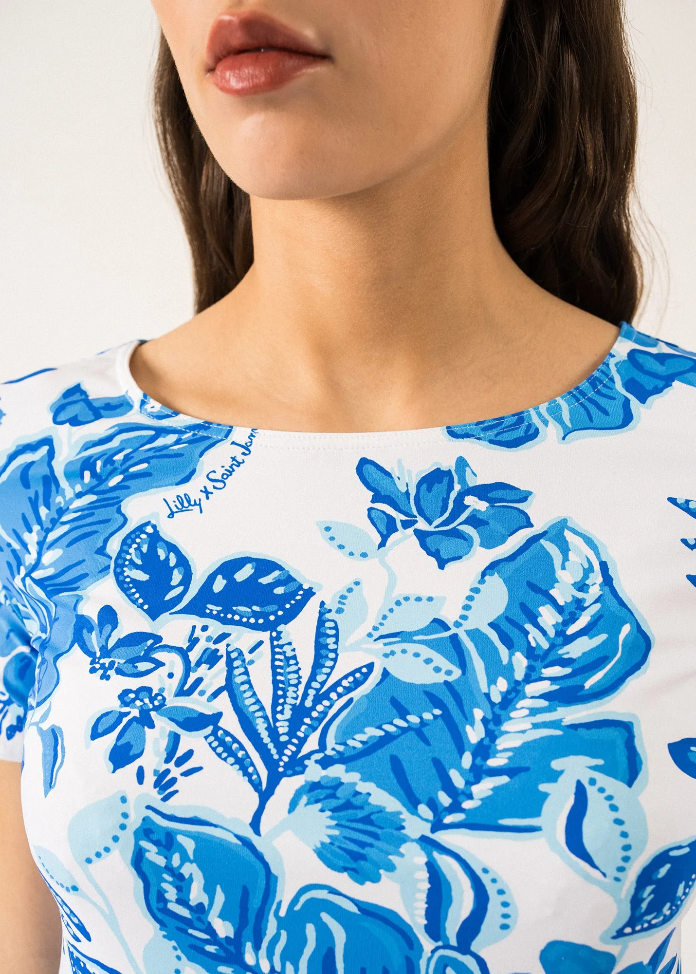 T-shirt imprim Garde-Cte - SAINT JAMES x Lilly Pulitzer (SOLEIL AZUR)