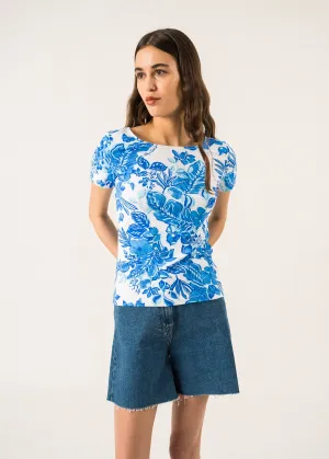 T-shirt imprim Garde-Cte - SAINT JAMES x Lilly Pulitzer (SOLEIL AZUR)