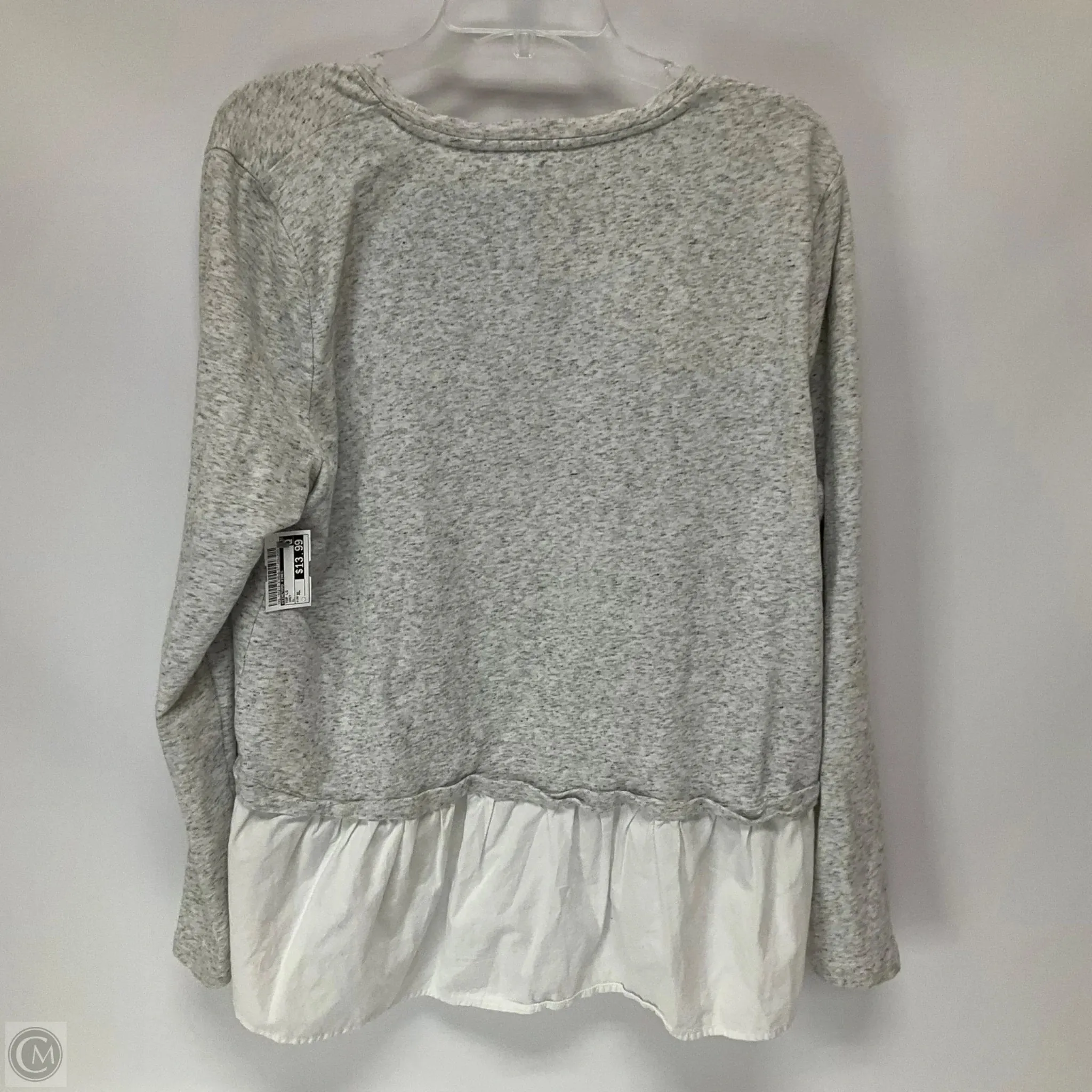 Top Long Sleeve By Vineyard Vines In Grey, Size: Xl