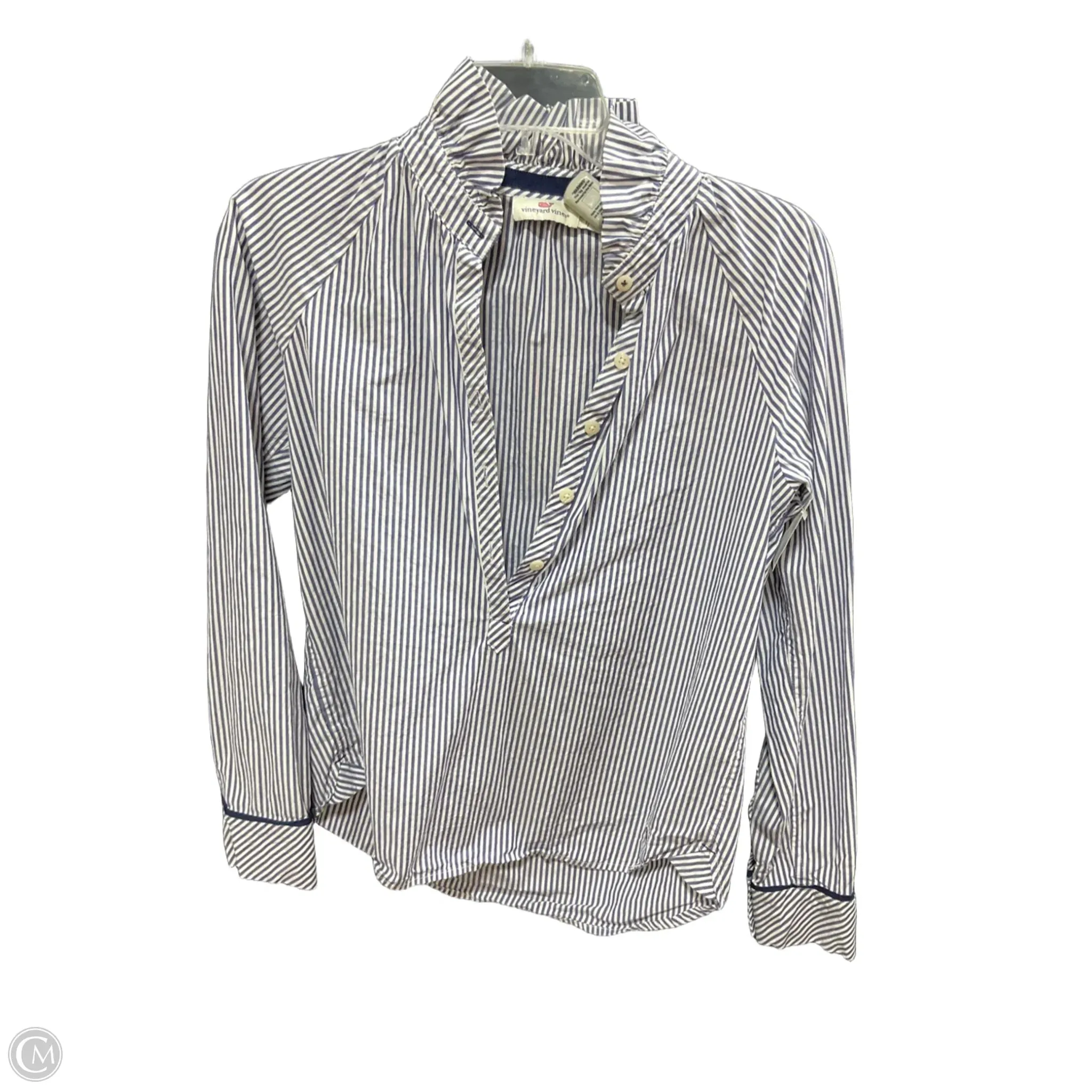 Top Long Sleeve By Vineyard Vines In Striped Pattern, Size: Xs