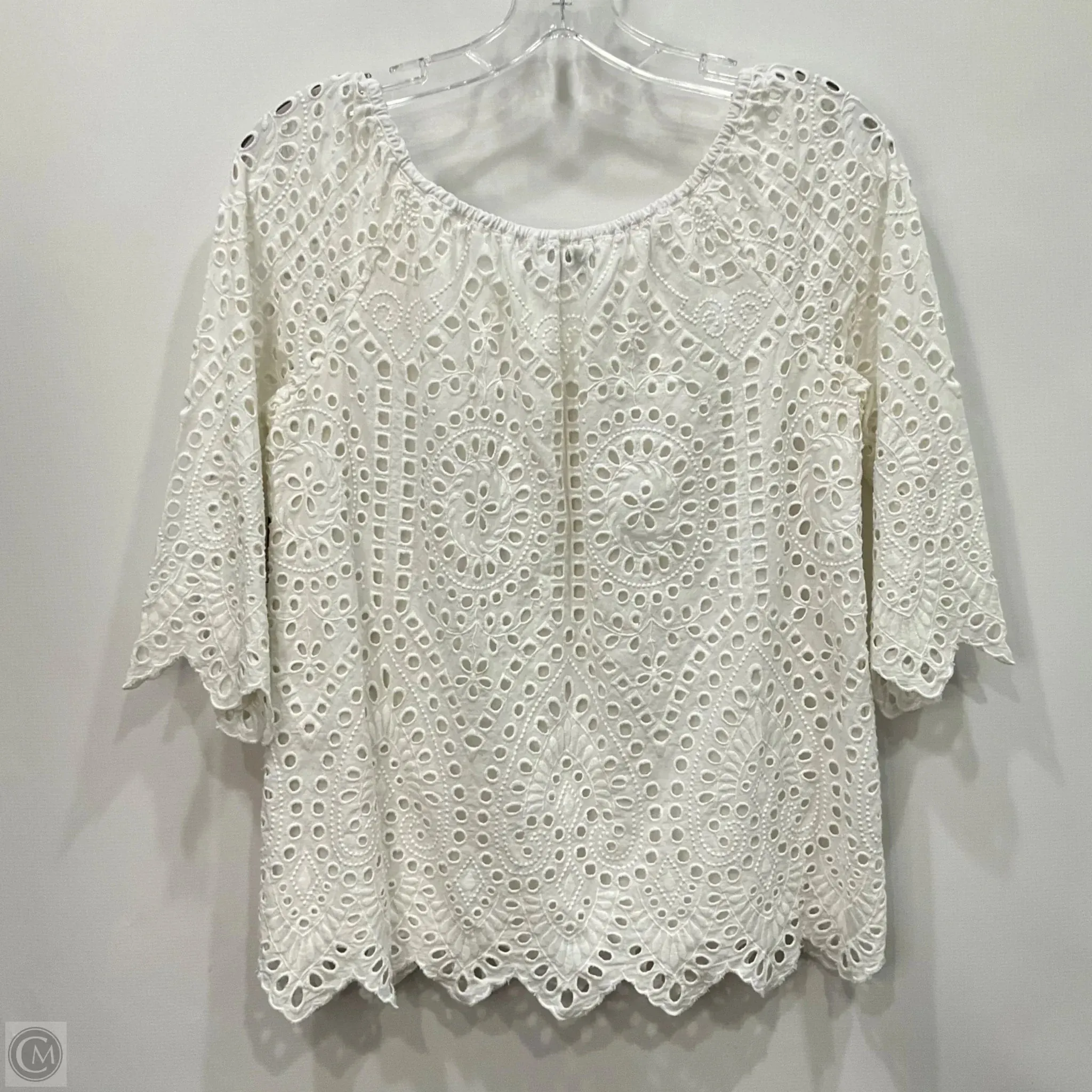 Top Long Sleeve By Vineyard Vines In White, Size: Xs