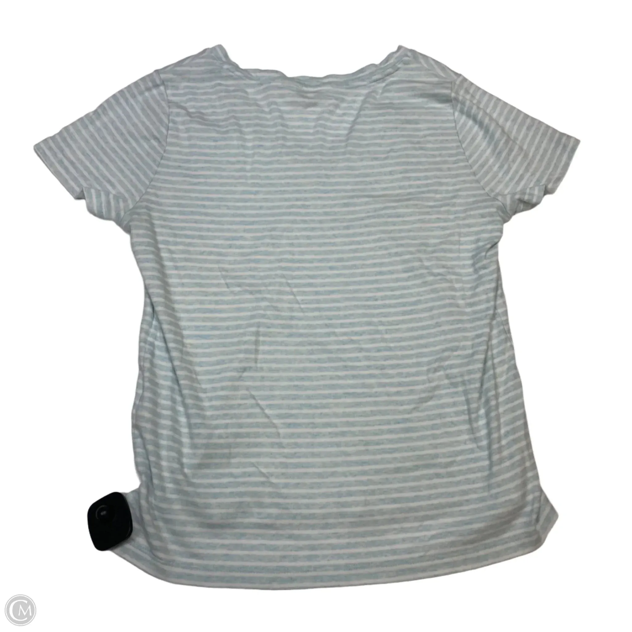 Top Short Sleeve Designer By Vineyard Vines In Blue & White, Size: M
