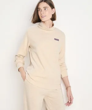 Vineyard Vines Women's Double Brushed Dreamcloth Funnel Neck Pullover - Oatmeal Heather