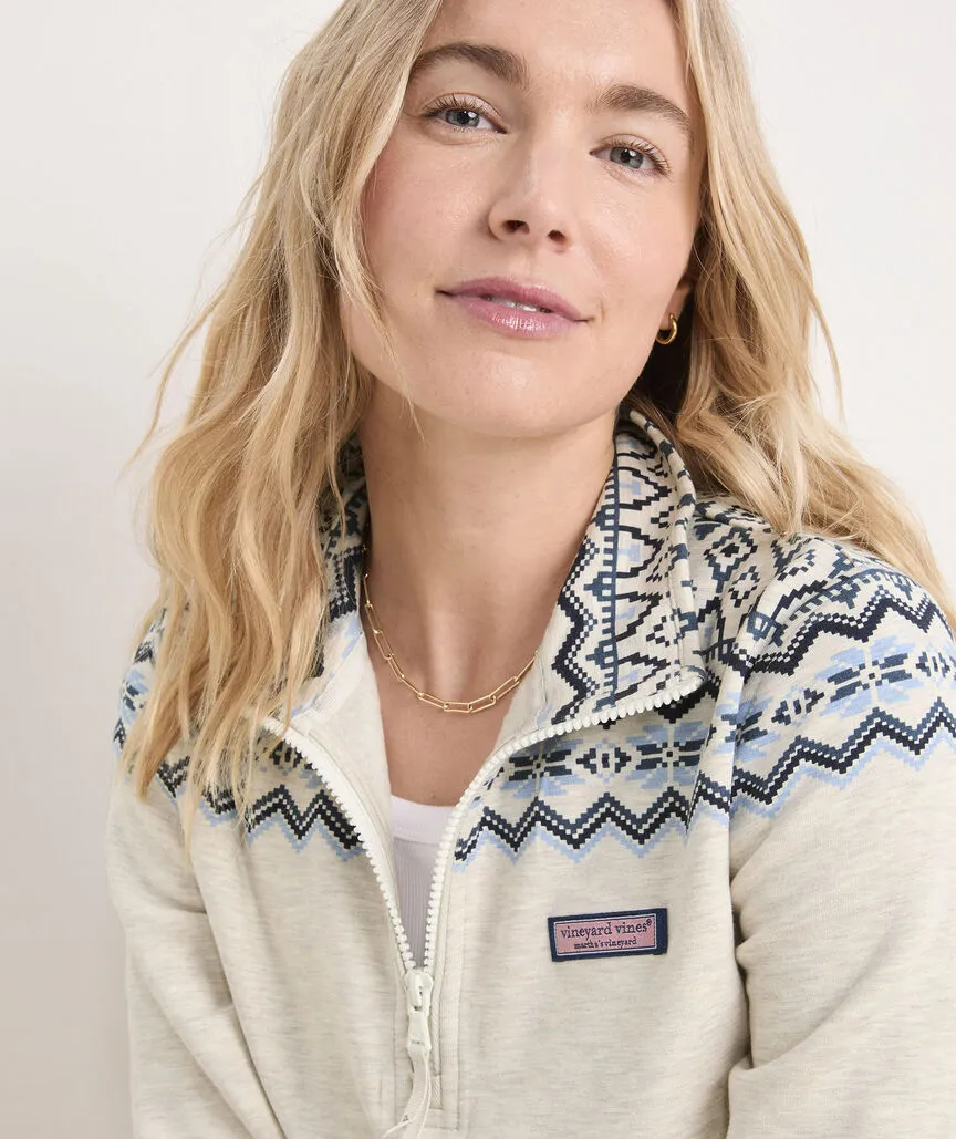 Vineyard Vines Women's Dreamcloth Fair Isle Relaxed Shep Shirt - Festive Fairisle NN