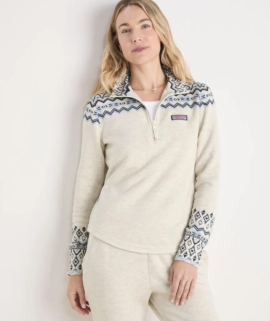 Vineyard Vines Women's Dreamcloth Fair Isle Relaxed Shep Shirt - Festive Fairisle NN