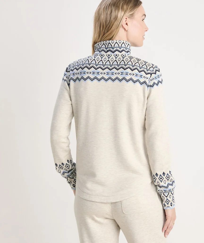 Vineyard Vines Women's Dreamcloth Fair Isle Relaxed Shep Shirt - Festive Fairisle NN