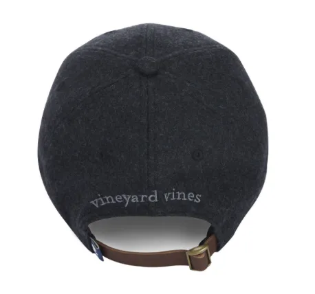 Vineyard Vines Women's Wool Whale Logo Baseball Hat - Jet Black