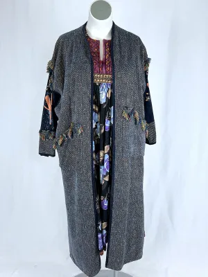 Vintage Arlanda Art Apparel Open Size (L) Blue Multi-Color Painted Jacket
