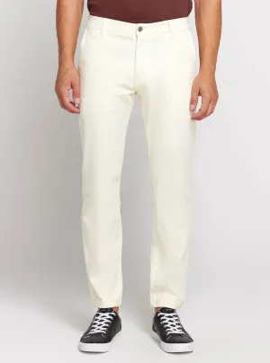 White Low-Rise Straight-leg Angel Chino Pants Guess