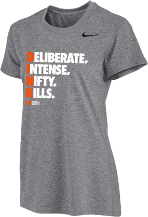 Womens DINK Pickleball Short Sleeve Dri-Fit Tee - Carbon Heather