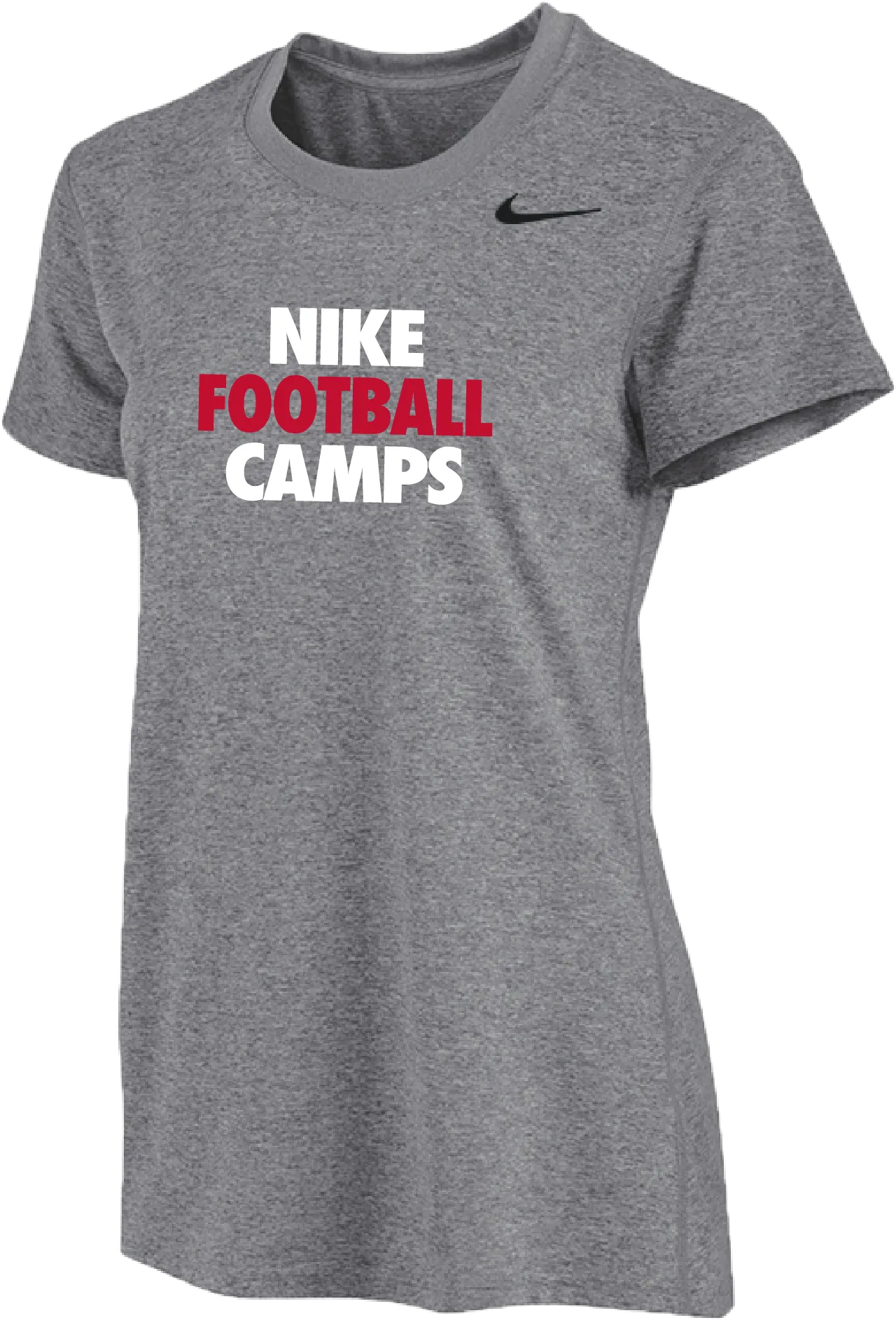 Womens Nike Football Camps Short Sleeve Dri-Fit Tee - Carbon Heather